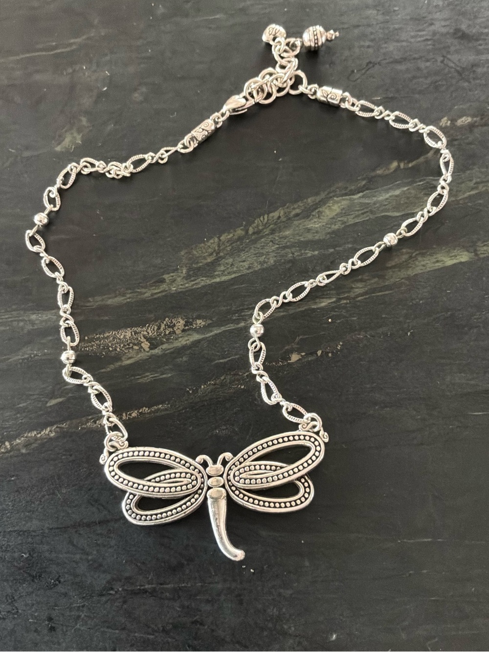 Brighton Silver-Tone Oversized Dragonfly Necklace